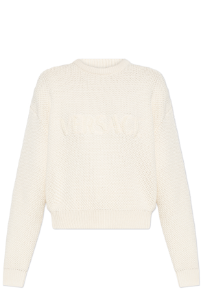 Moncler Sweater with Embroidered Logo | Women's Clothing